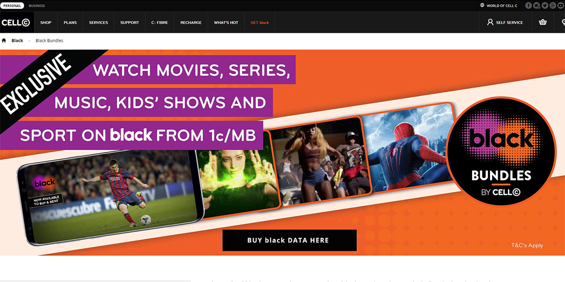 Cell C black data bundles | Image 907