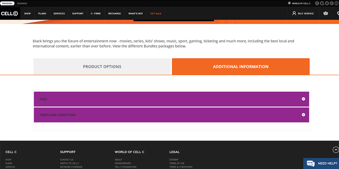 Cell C black data bundles | Image 909