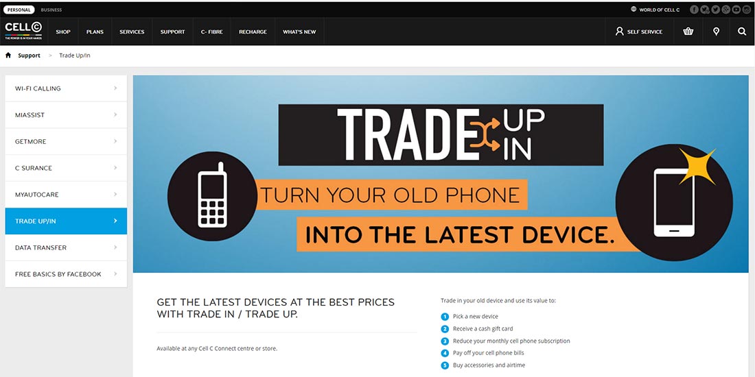Cell C - Trade in/up | Cell C Trade in/Trade up